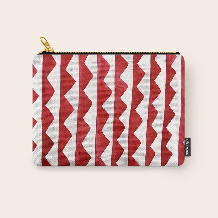 Red Triangle Lines Carry All Pouch Gallery Image 1
