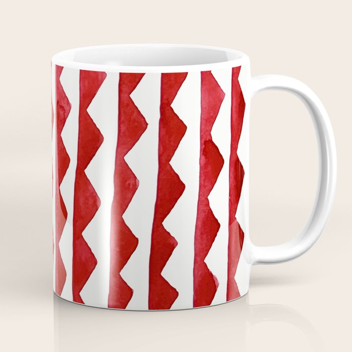 Red Triangle Lines Coffee Mug Gallery Image 1