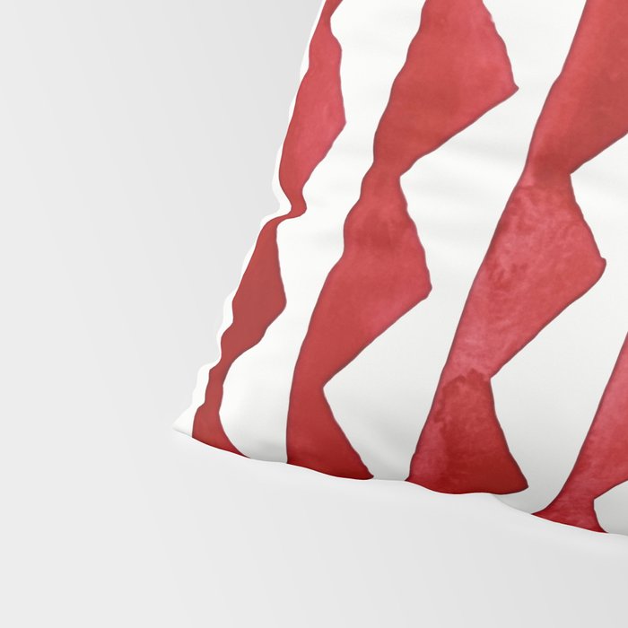 Red Triangle Lines Pillow Sham Gallery Image 4