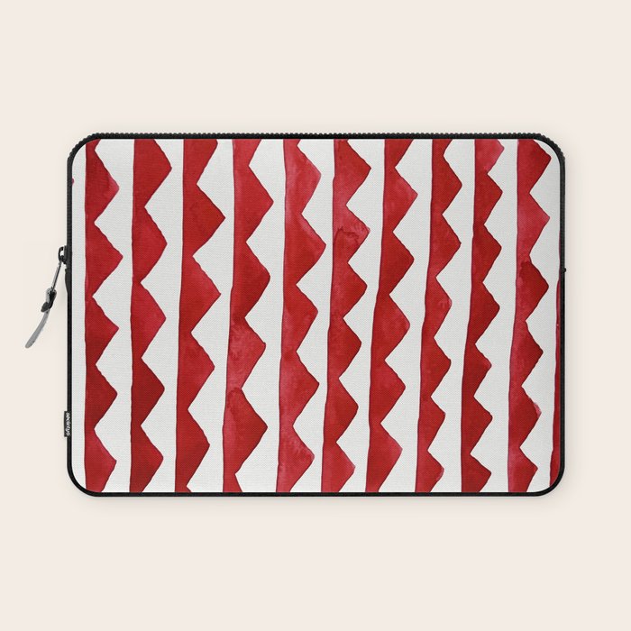Red Triangle Lines Laptop Sleeve Gallery Image 1