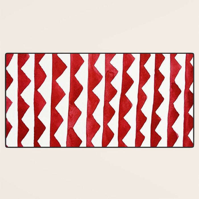 Red Triangle Lines Desk Mat Gallery Image 3
