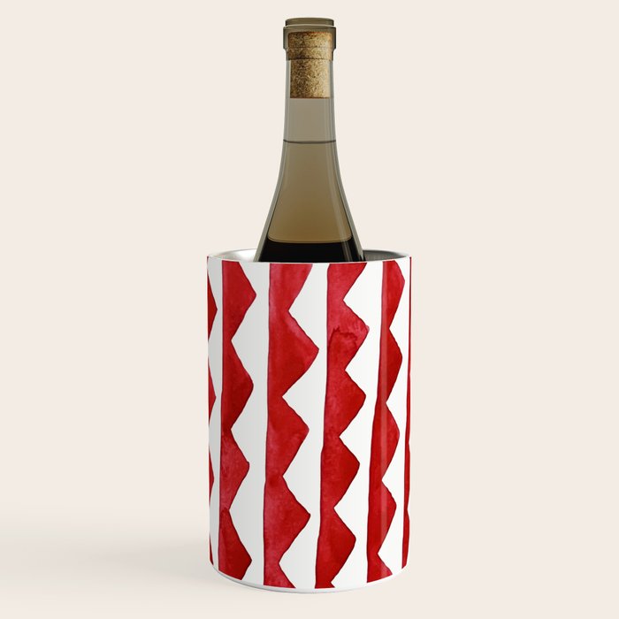 Red Triangle Lines Wine Chiller Gallery Image 1