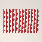Red Triangle Lines Welcome Mat Gallery Image 1