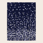 Floating Confetti - Navy Blue and Silver Poster Gallery Image 4