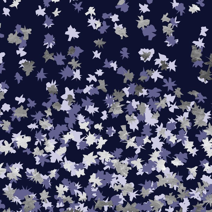 Floating Confetti - Navy Blue and Silver Coffee Mug Gallery Image 2