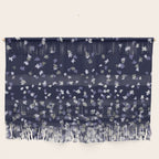 Floating Confetti - Navy Blue and Silver Wall Hanging Gallery Image 1