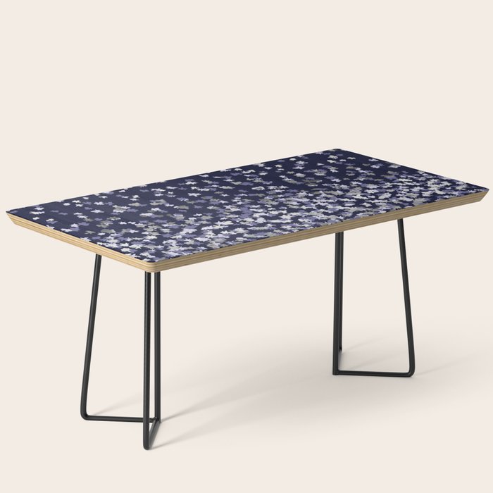 Floating Confetti - Navy Blue and Silver Coffee Table Gallery Image 1