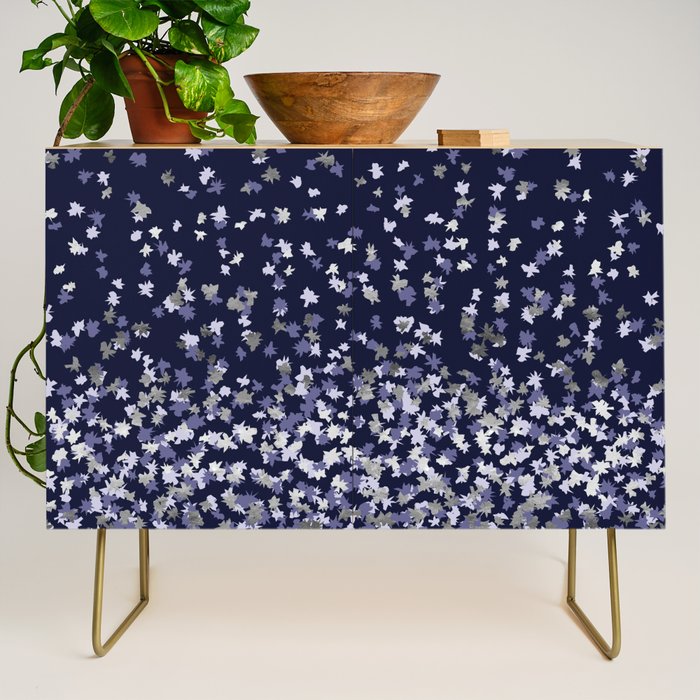 Floating Confetti - Navy Blue and Silver Credenza Gallery Image 1