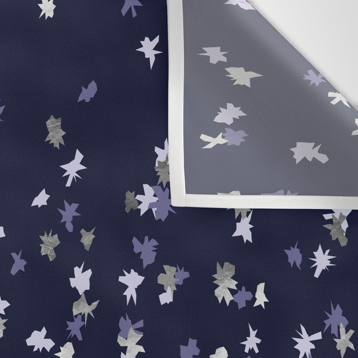 Floating Confetti - Navy Blue and Silver Wall Tapestry Gallery Image 3