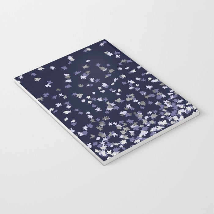 Floating Confetti - Navy Blue and Silver Notebook Gallery Image 3