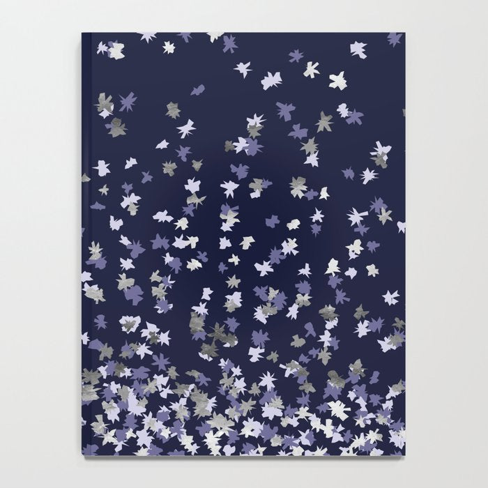 Floating Confetti - Navy Blue and Silver Notebook Gallery Image 4