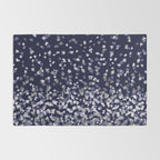 Floating Confetti - Navy Blue and Silver Rug Gallery Image 2