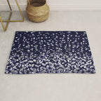 Floating Confetti - Navy Blue and Silver Rug Gallery Image 1