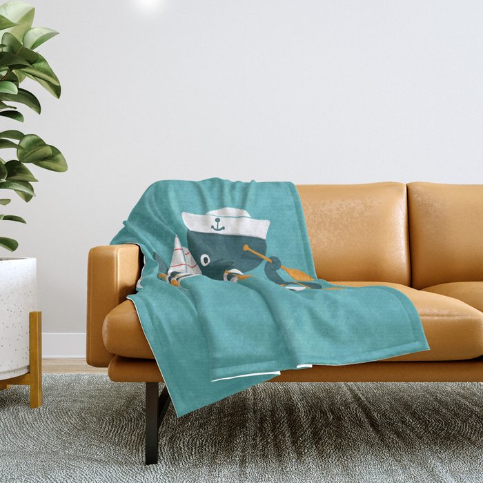 Sailor Octopus Throw Blanket Gallery Image 1