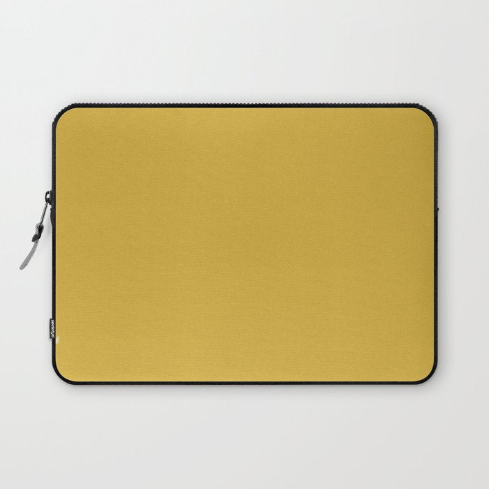 Light Mustard Yellow Solid Colour Laptop Sleeve Gallery Image 1