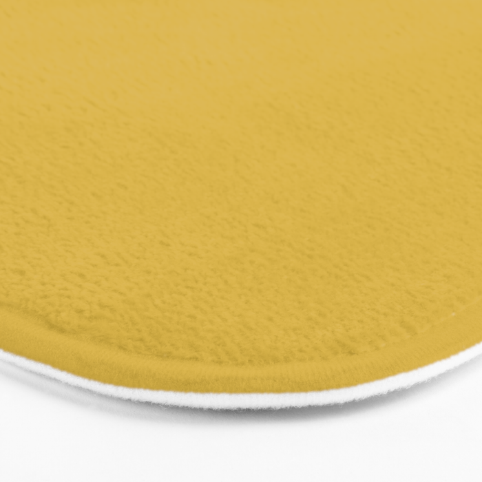 Light Mustard Yellow Solid Colour Bath Mat Gallery Image 3