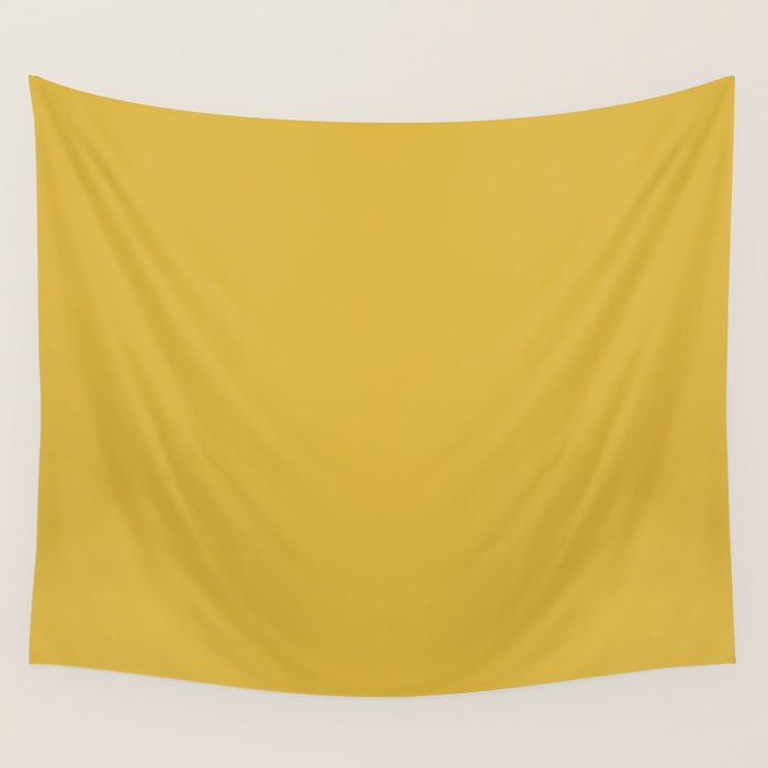 Light Mustard Yellow Solid Colour Wall Tapestry Gallery Image 4