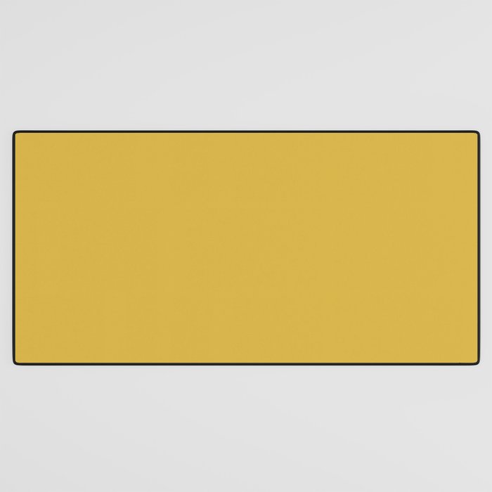 Light Mustard Yellow Solid Colour Desk Mat Gallery Image 3