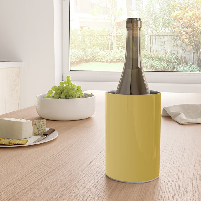 Light Mustard Yellow Solid Colour Wine Chiller Gallery Image 4