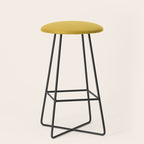 Light Mustard Yellow Solid Colour Stool Gallery Image 1