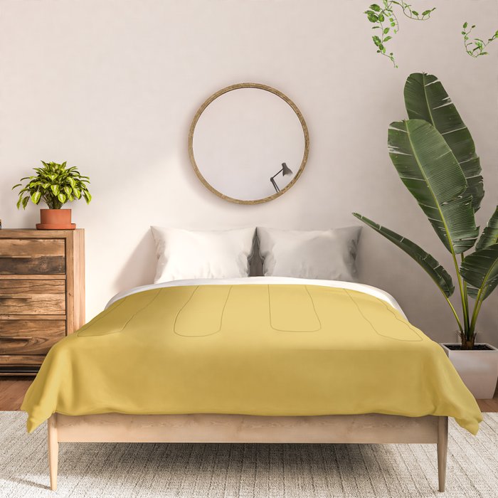 Light Mustard Yellow Solid Colour Comforter Gallery Image 3