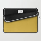 Light Mustard Yellow Solid Colour Laptop Sleeve Gallery Image 2