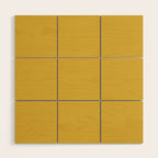 Light Mustard Yellow Solid Colour Wood Wall Art Gallery Image 1