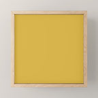 Light Mustard Yellow Solid Colour Mini Art Print Gallery Image 1