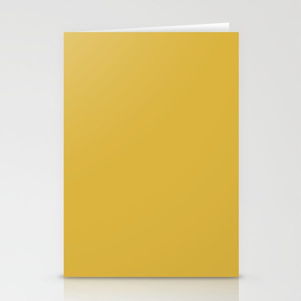 Light Mustard Yellow Solid Colour Stationery Card Gallery Image 1