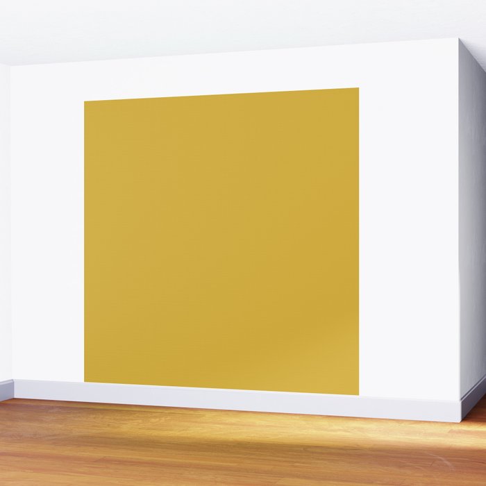 Light Mustard Yellow Solid Colour Wall Mural Gallery Image 2