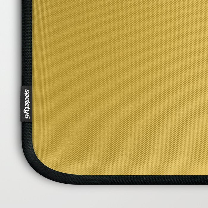 Light Mustard Yellow Solid Colour Laptop Sleeve Gallery Image 3