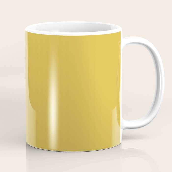 Light Mustard Yellow Solid Colour Coffee Mug Gallery Image 1