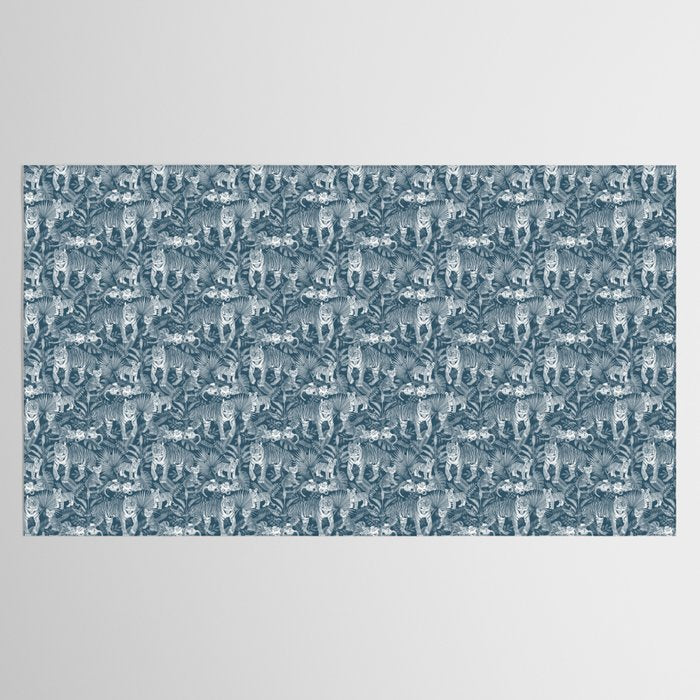 Family of Tigers (Monochrome)  Tablecloth Gallery Image 2