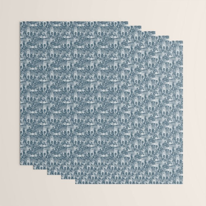 Family of Tigers (Monochrome)  Wrapping Paper Gallery Image 3
