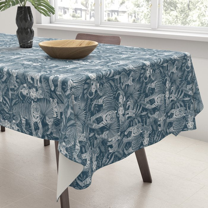 Family of Tigers (Monochrome)  Tablecloth Gallery Image 3