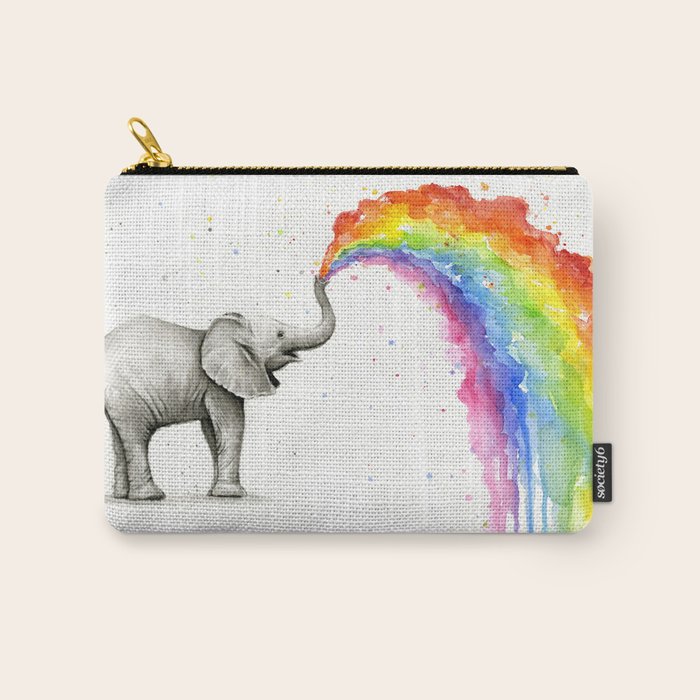 Rainbow Baby Elephant Carry All Pouch Gallery Image 1