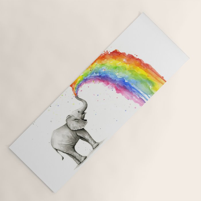 Rainbow Baby Elephant Yoga Mat Gallery Image 1