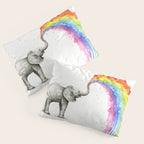 Rainbow Baby Elephant Pillow Sham Gallery Image 3