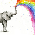 Rainbow Baby Elephant Coffee Mug Gallery Image 2