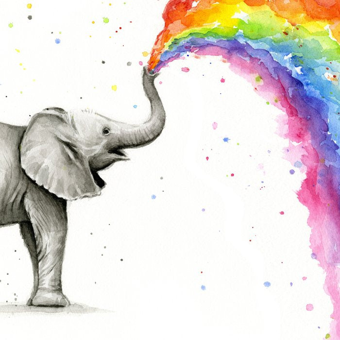 Rainbow Baby Elephant Coffee Mug Gallery Image 2