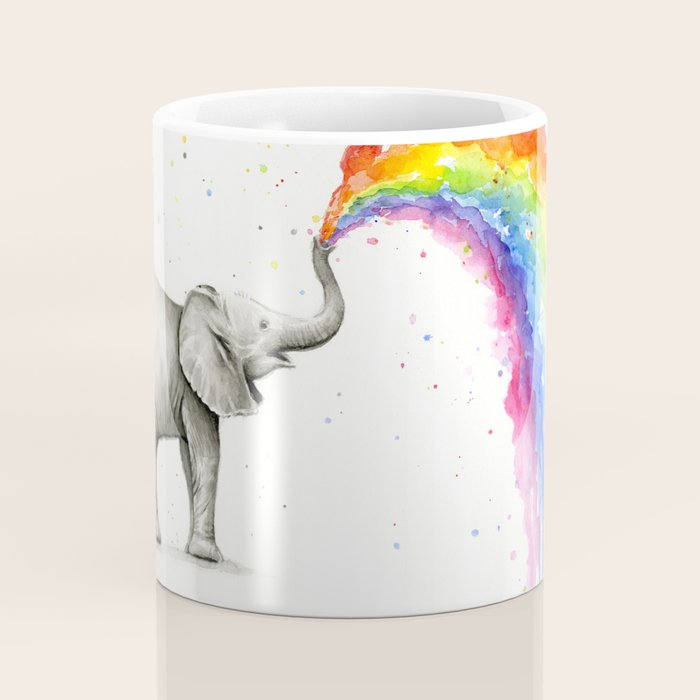 Rainbow Baby Elephant Coffee Mug Gallery Image 4