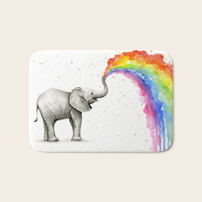 Rainbow Baby Elephant Bath Mat Gallery Image 1
