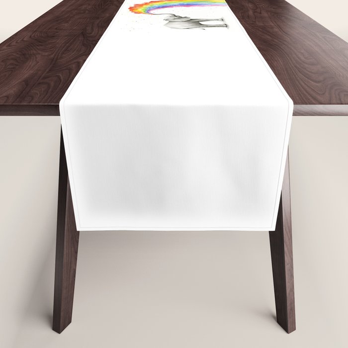 Rainbow Baby Elephant Table Runner Gallery Image 1