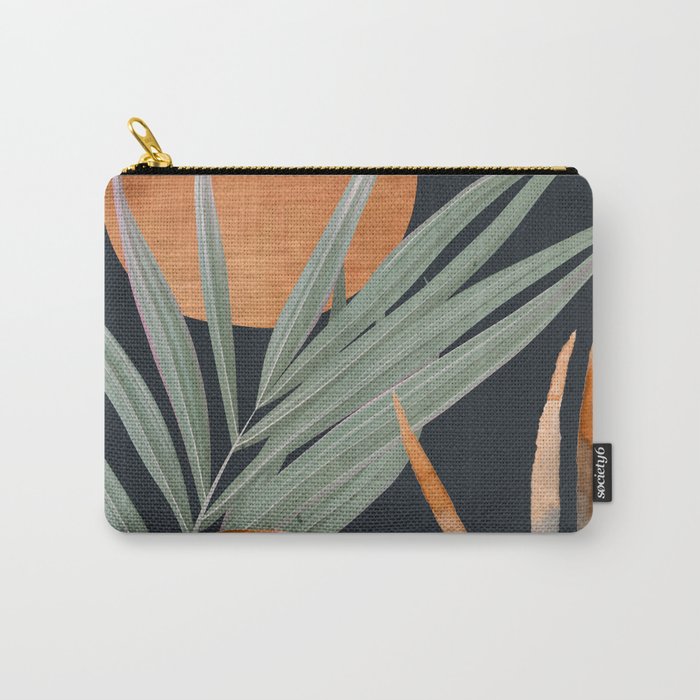Abstract Art Tropical Leaves 120 Carry All Pouch Gallery Image 1