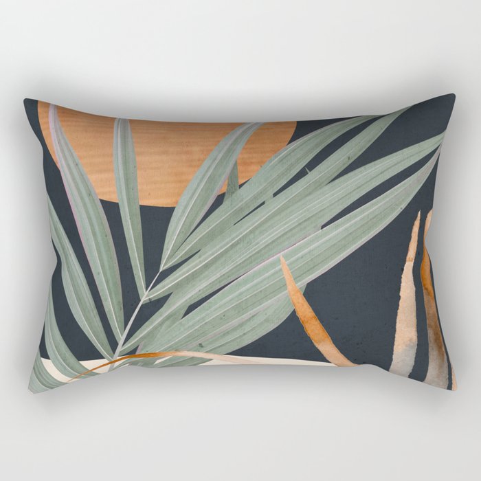 Abstract Art Tropical Leaves 120 Rectangular Pillow Gallery Image 1