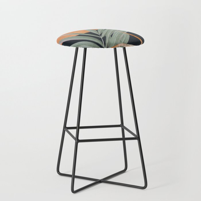 Abstract Art Tropical Leaves 120 Stool Gallery Image 1