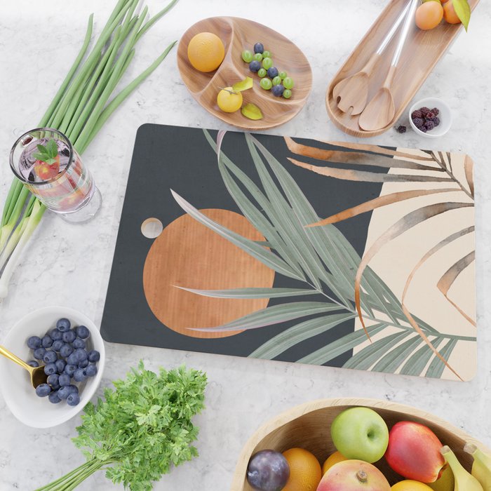 Abstract Art Tropical Leaves 120 Cutting Board Gallery Image 2