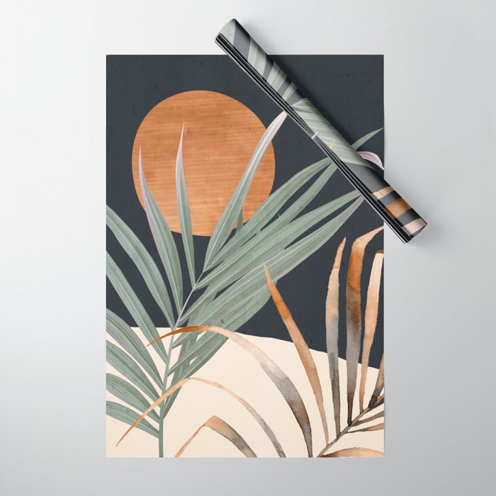 Abstract Art Tropical Leaves 120 Wrapping Paper Gallery Image 1
