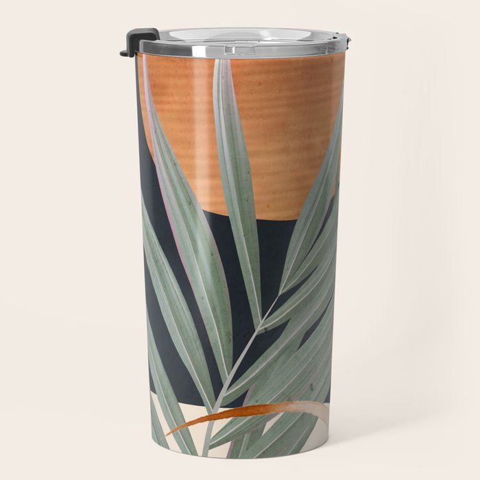 Abstract Art Tropical Leaves 120 Travel Mug Gallery Image 3