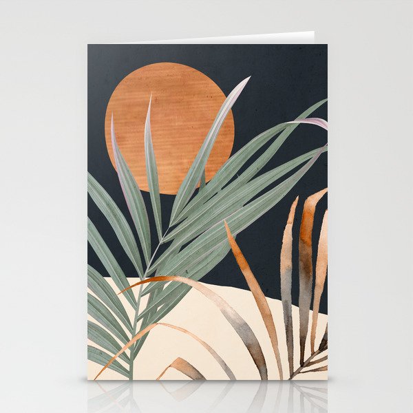 Abstract Art Tropical Leaves 120 Stationery Card Gallery Image 2